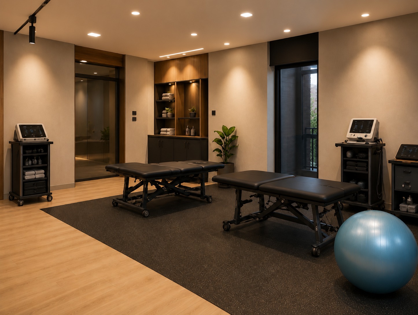 Sports injury physiotherapy clinic interior in Chennai