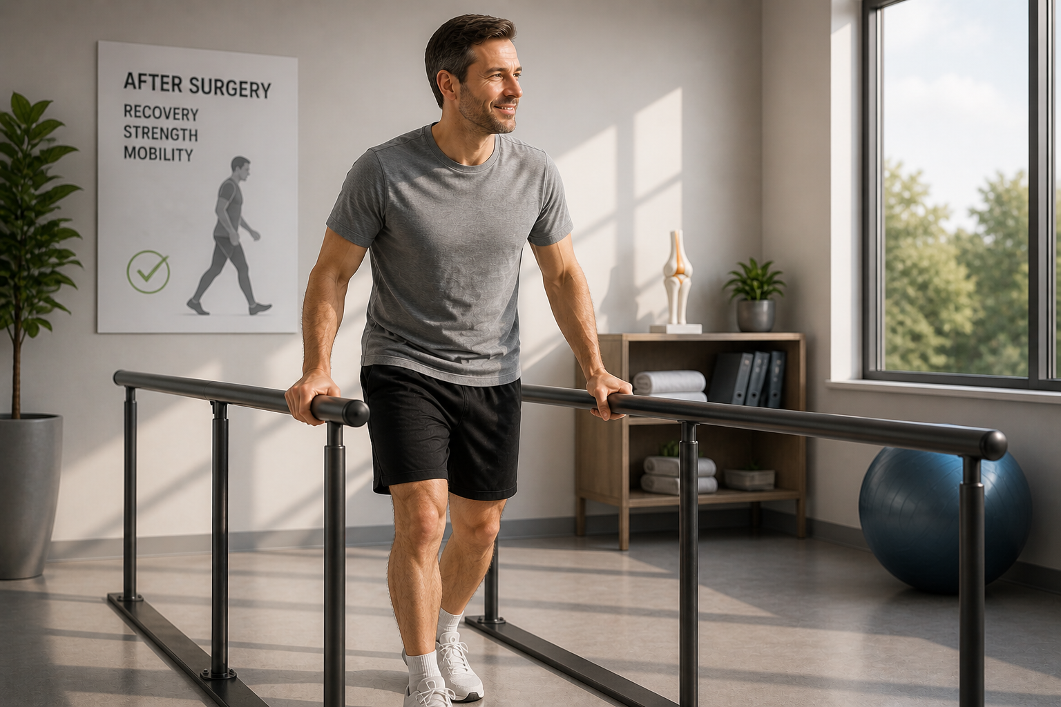 Successful recovery after knee replacement physiotherapy program
